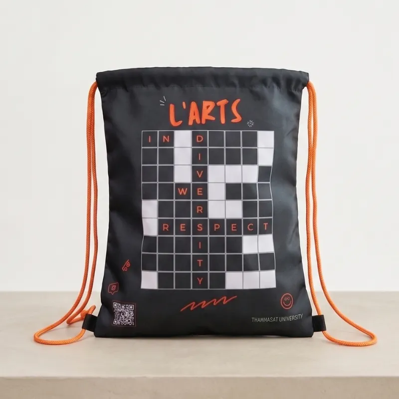 กระเป๋าผ้าโพลีเอสเตอร์ ขนาด 34*42 cm.